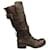 Sartore p biker boots 40 Dark brown Leather  ref.924663