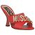 Moschino-Mules aus Leder mit Kristalllogo - Ansicht 2