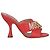Moschino-Mules aus Leder mit Kristalllogo