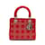 Studded Cannage Lady Dior 09-MA-0073 Red Leather Pony-style calfskin  ref.925167