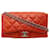 Chanel Matelass� Orange Leder  ref.925551
