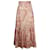 Zimmermann Brighton Frill Hem Midi Skirt  in Beige Print Linen  ref.925803