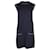Chanel Pearl Embellished Knit Shift Dress in Navy Blue Cotton  ref.925811