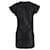 Everyday Balenciaga Mini Robe T-Shirt Imprimée Texture Tressée en Coton Noir  ref.925821