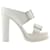 Leath S.Ledersandalen – Alexander Mcqueen – Leder – Elfenbein/Argenté Mehrfarben  ref.927368