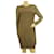 Chloé Vestido de punto hasta la rodilla con manga larga y seda de Cachemira marrón Chloe talla S Castaño  ref.927570