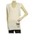 Dsquared2 D2 White Sleeveless V Neck Panther Long Cotton Top - Size XS  ref.927575