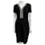 Diane Von Furstenberg DvF Maisie-Kleid in Schwarz mit Polkadot-Besatz Weiß Viskose  ref.927794