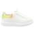 Sneakers Alexander McQueen Rainbow Oversize in pelle bianca Bianco  ref.927856