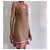 Autre Marque Tunika oder Minikleid in 100% Leinen-Tabak-Beige-Hintergrund und mehrfarbige Kanten T. S-M Pink Orange Hellblau - Ansicht 9