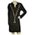 Mini vestido de invierno con cuello de cuentas de lana gris antracita de Lanvin tamaño 40  ref.928277