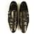Louis Vuitton LV Hombres Damier Negro Cuero forrado Hebilla Monk Zapatos tamaño 7.5  ref.928287
