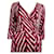 Diane Von Furstenberg DvF New Julian - Robe portefeuille en soie à imprimé tourbillonnant Multicolore  ref.928295