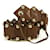 Cinturón de corbata de cuero marrón con tachuelas en tono plateado de Miu Miu tamaño 85/34 Castaño  ref.928299