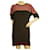 Miu Miu Marron Rose Bordeaux 100% Mini robe en soie à manches courtes taille 42 IT  ref.928301