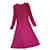 Chanel Neues geripptes Fchsia-Kleid Fuschia Wolle  ref.928312