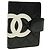 CHANEL Cambon Line Day Planner Cover Leather Black CC Auth th3612