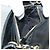 TORY BURCH Borsa a tracolla con catena in pelle nera Auth am4322 Nero - vista 24