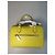 Coach Handtasche aus Canvas und genarbtem Leder Khaki Beige Grün Gelb Silber Hardware - Ansicht 9