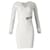 Versace Mini Dress with Embellished Zipper Detail in White Viscose Cellulose fibre  ref.929206