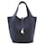 Picotin Hermès Handbags Navy blue Leather  ref.930082