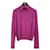 Suéter Chanel de lã rosa com gola para cima e mangas compridas  ref.930323