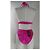 Versace Einteiliger Badeanzug aus Velours mit Ausschnitten Fuchsia Fuschia - Ansicht 7
