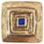 Autre Marque Elisabeth Riveiro Brosche aus Bronze und kleinem blauen Stein Golden  ref.931155