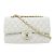 Timeless Chanel Classic Flap Shopper Bag White