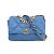 Chanel 19 Borsa con patta in pelle trapuntata media Blu