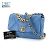 Chanel 19 Borsa con patta in pelle trapuntata media Blu - vista 9