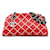 Sac bowling Chanel Just Mademoiselle petit point rouge Cuir Cuir vernis  ref.933945