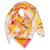 Hermès Lenço de seda HERMES "modernismo tropical" Multicolorido-100679 Bege  ref.934650