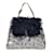 Marc Jacobs Grand sac à main Gilda Flap Bag à paillettes argentées et dorées Cuir Noir  ref.936012