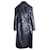 Trench coat Prada foderato in pelle Navy Blu navy Capra  ref.936049