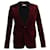Saint Laurent Peak Lapel Single-Breasted Velvet Blazer in Burgundy Cotton Dark red  ref.936059