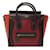 Céline Celine Nano Luggage Tote Bag in pelle di vitello rossa e nera Rosso Vitello simile a un vitello  ref.936131