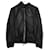 Chaqueta con capucha y cremallera frontal reversible Prada en piel de cordero negra Negro Cuero  ref.936151