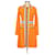 Karen Millen Robes Viscose Polyamide Multicolore Orange  ref.936504