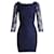 Diane Von Furstenberg Zarita Lace Dress in Navy Blue Rayon Cellulose fibre  ref.936933