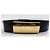 Cintura Chanel in pelle nera e oro 70 cm Nero D'oro - vista 6