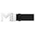 Montblanc Cintura reversibile in pelle nera 35 mm con fibbia M Nero  ref.937028