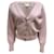 alla.l.C. Maglione lilla cardigan button-down in maglia elasticizzata con scollo a V a maniche lunghe Porpora Viscosa  ref.937231