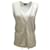 Akris Layered Button-down Sleeveless V-neck Cardigan Oat Beige / White Sweater Viscose  ref.937269