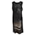 Akris Black, Brown, and Beige Sleeveless Printed Sheath Midi Dress Cotton  ref.937284