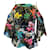 Peter Pilotto Black Multi Floral Printed Cold Shoulder Top Viscose  ref.937344