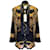 Camilla Black / Gold Multi Jewel and Chain Print Embellished Relaxed Silk Jacket  ref.937361