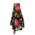 Marques Almeida Kleid aus schwarzer Baumwolle mit Blumenmuster und Spaghettiträgern  ref.937386