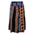 Marni Black Multi Chain Print Pleated Wool Skirt  ref.937431