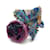 Erickson Beamon Viola / Blu / Bracciale Multi Fiore e Insetto Porpora
